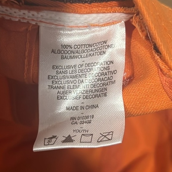 Harley Davidson orange adjustable baseball hall with black eagle - Picture 7 of 7